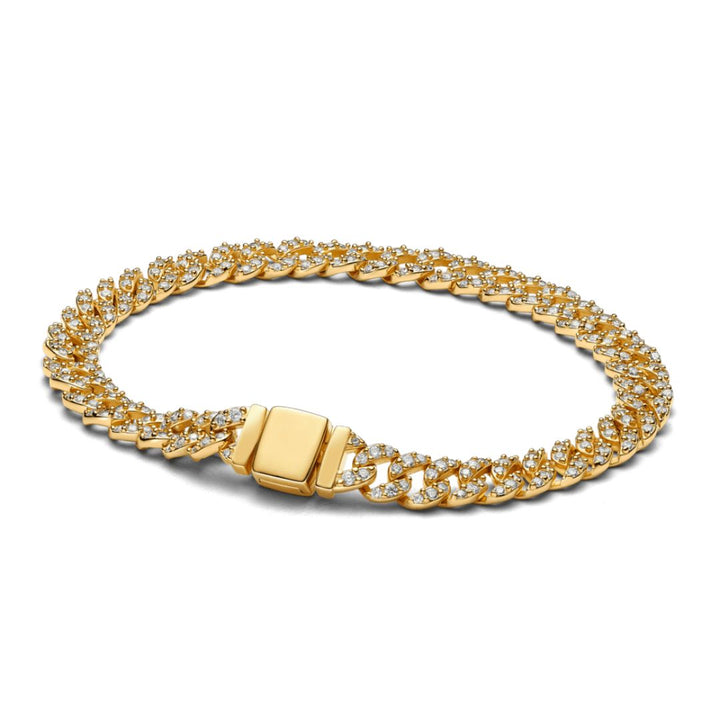Cubo™ | 18K Gold Moissanite Cuban Bracelet