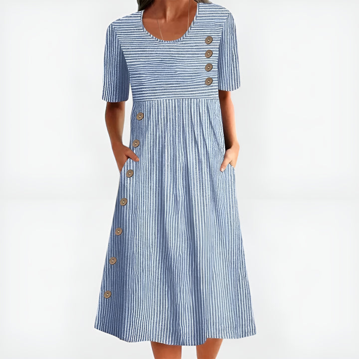 Hattie™ | Striped Midi Dress