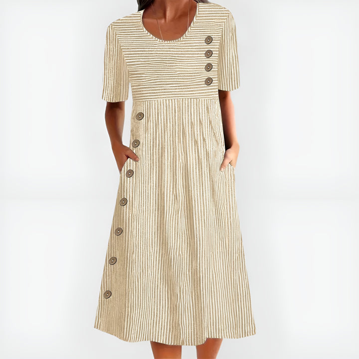 Hattie™ | Striped Midi Dress