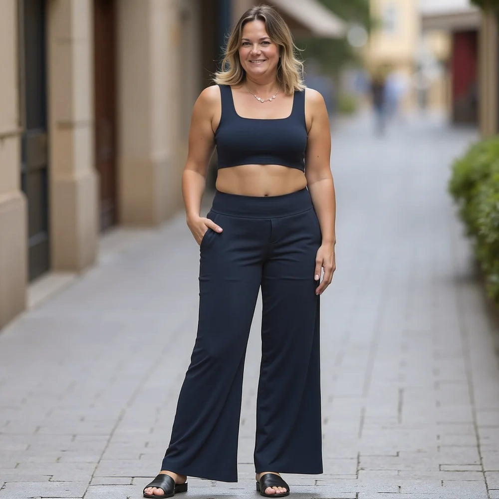 Ella™ | Elegant Wide-Leg High-Waisted Trousers