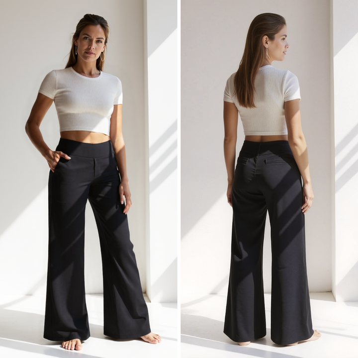 Ella™ | Elegant Wide-Leg High-Waisted Trousers