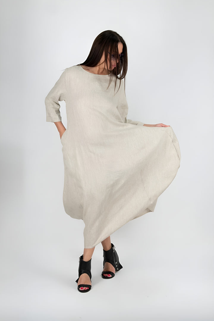 Olivia™ | Long Linen Dress