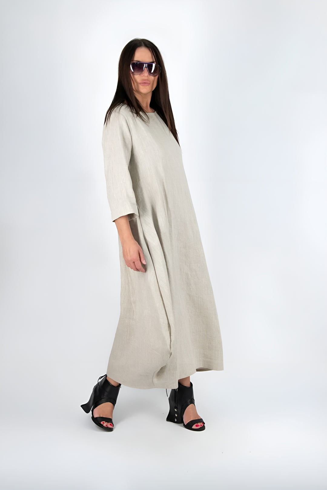 Olivia™ | Long Linen Dress