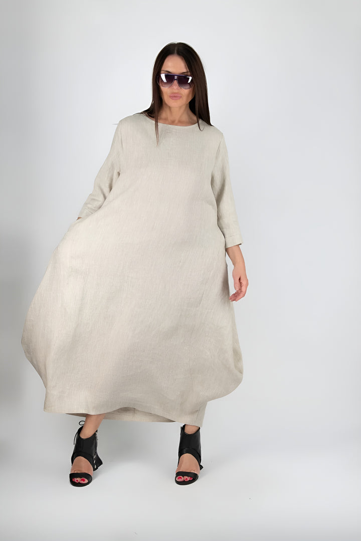 Olivia™ | Long Linen Dress