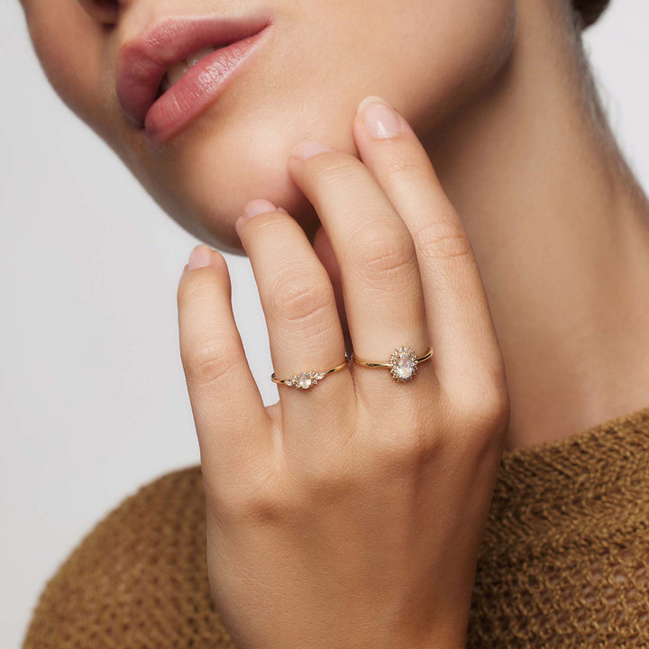 Muse™ | 14K Gold Moonstone Ring