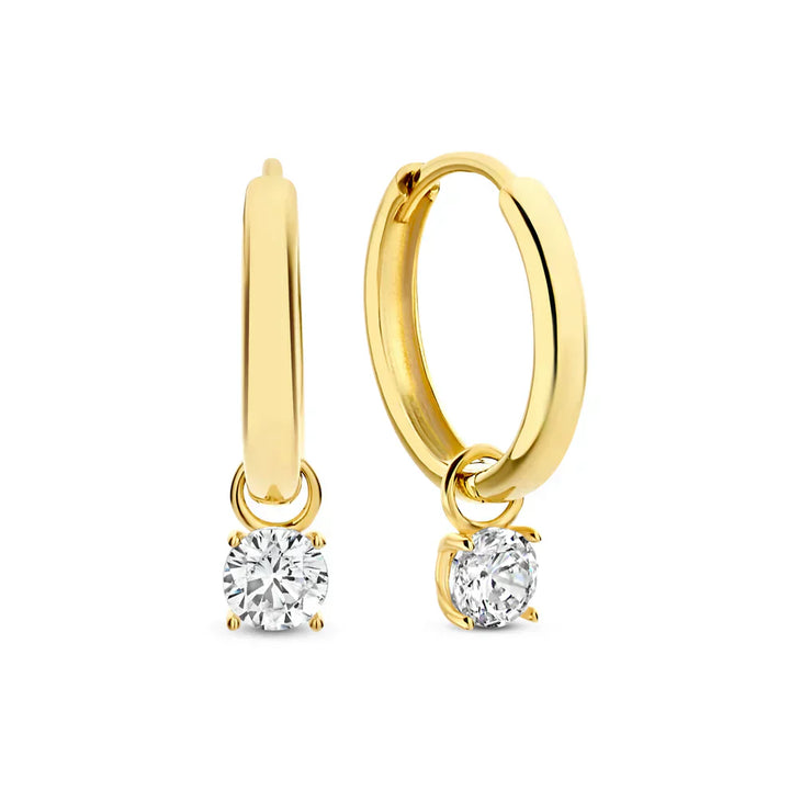 Celeste™ | 14K Gold Stone Hoops
