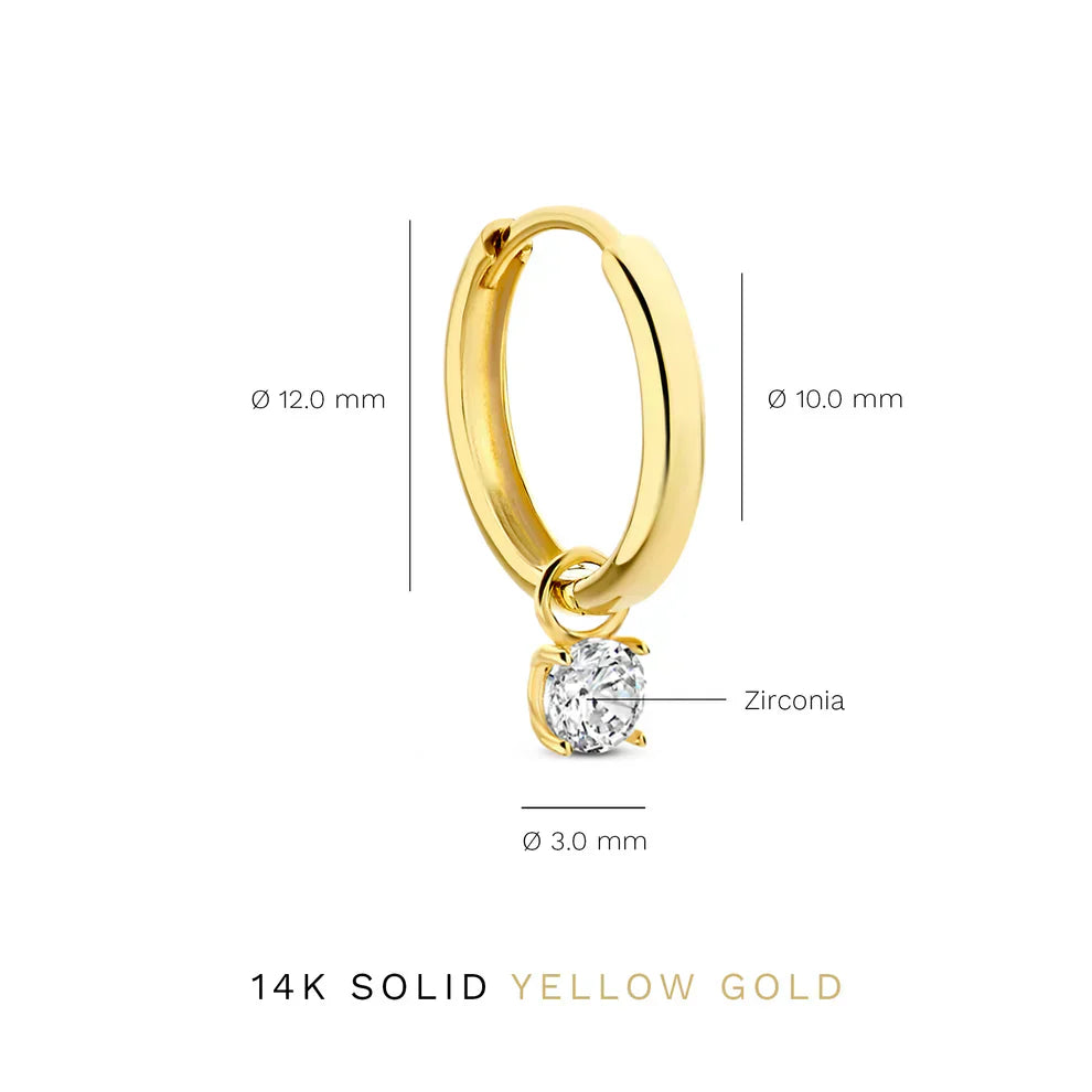 Celeste™ | 14K Gold Stone Hoops