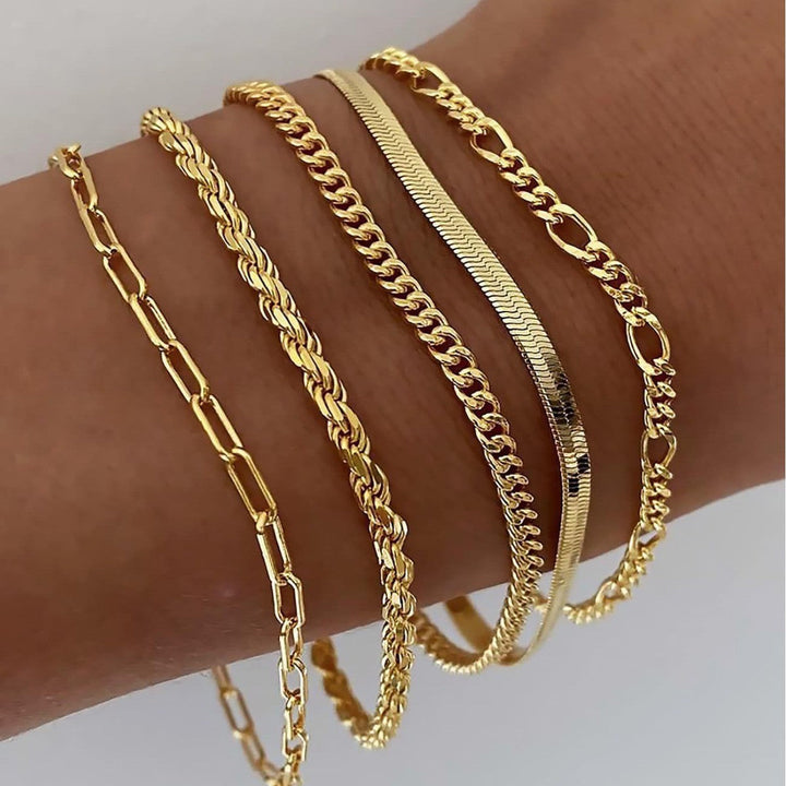 Ellis™ | 16K Gold Bracelet Set