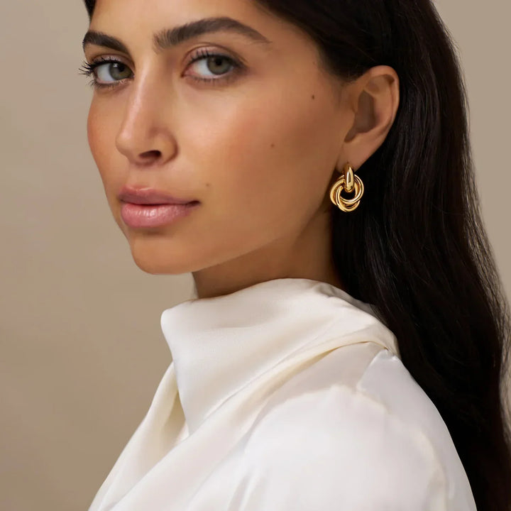 Interlock™ | 14K Gold Statement Earrings