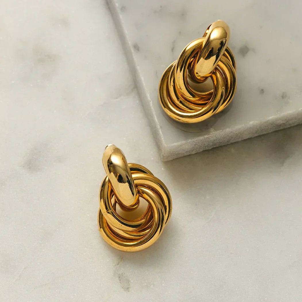 Interlock™ | 14K Gold Statement Earrings