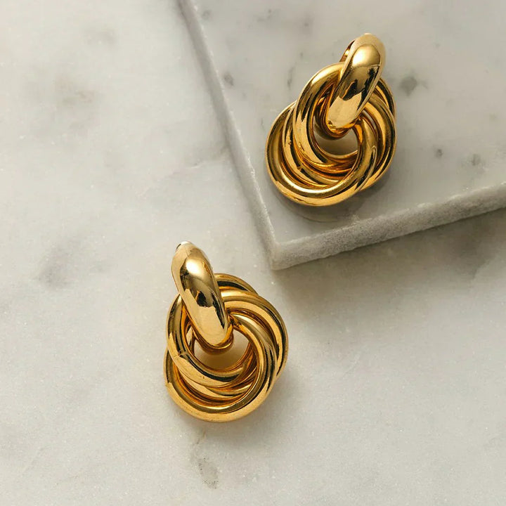 Interlock™ | 14K Gold Statement Earrings