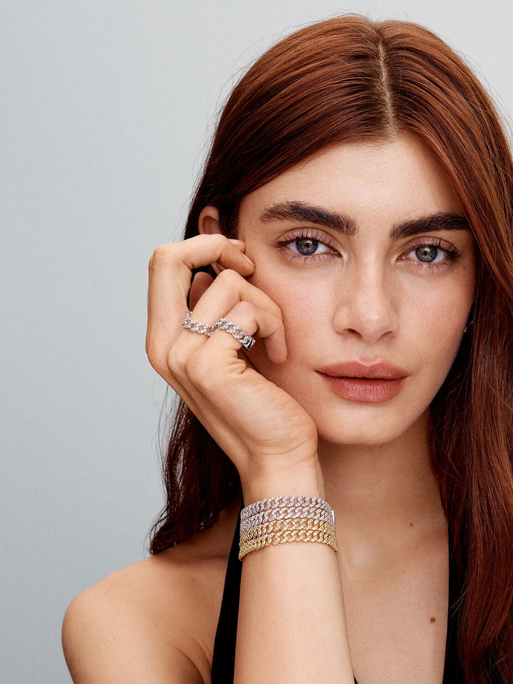 Cubo™ | 18K Gold Moissanite Cuban Bracelet