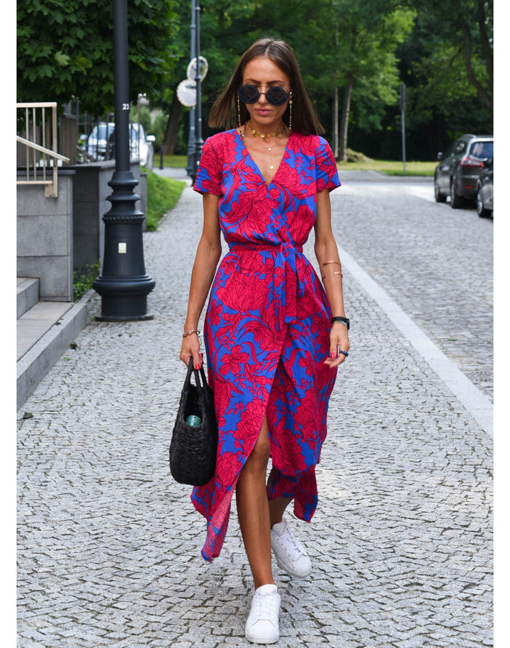 Rosie™ – Floral Wrap Midi Dress
