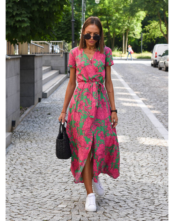 Rosie™ – Floral Wrap Midi Dress