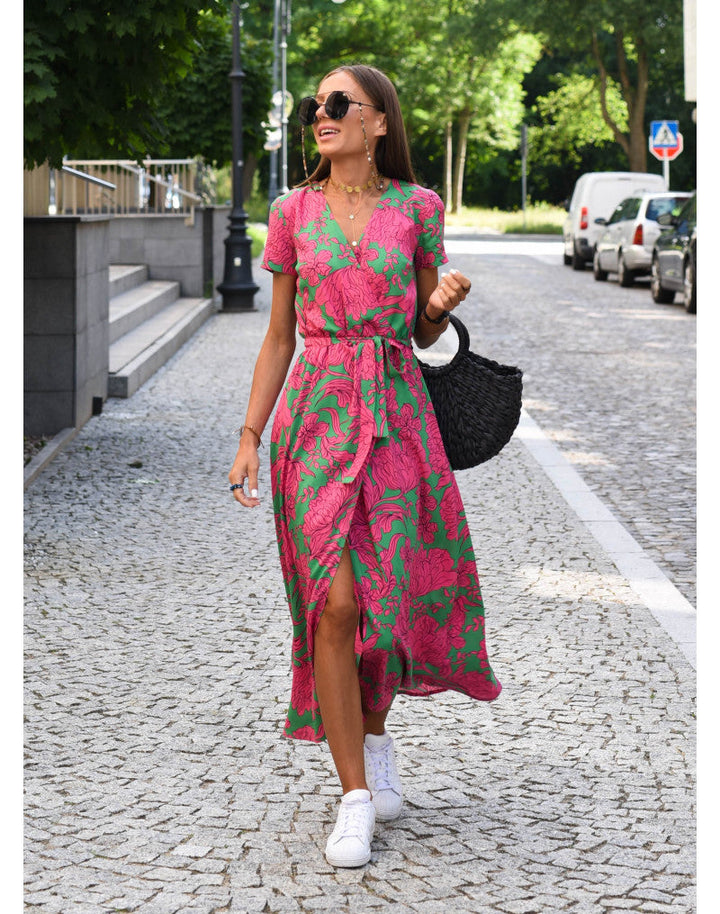 Rosie™ – Floral Wrap Midi Dress