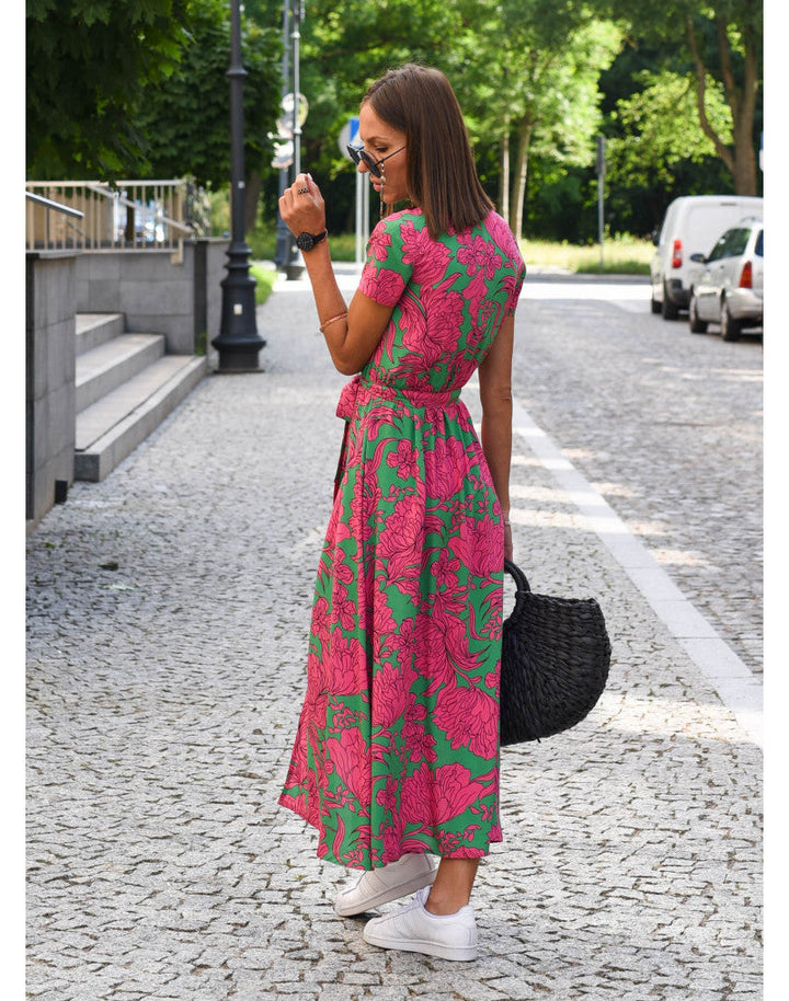 Rosie™ – Floral Wrap Midi Dress