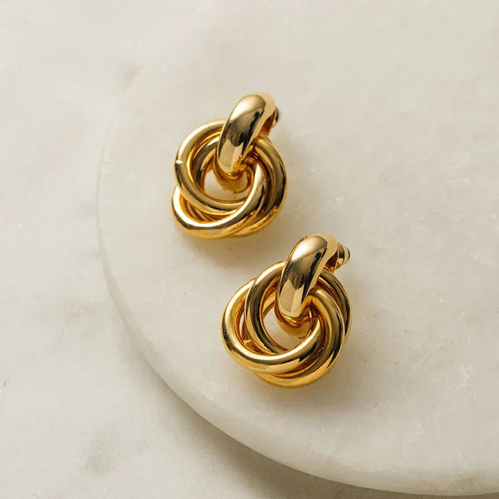 Interlock™ | 14K Gold Statement Earrings