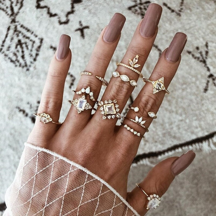Alisa™ | Unique Handmade Silver Rings Set