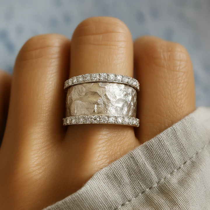 Lina™ | Vintage Silver Zirconia Ring for Ladies