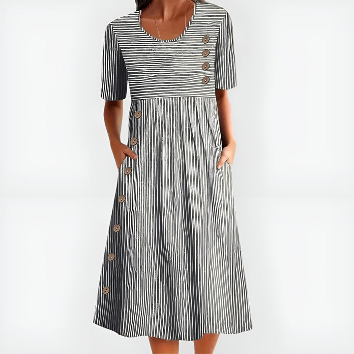 Hattie™ | Striped Midi Dress