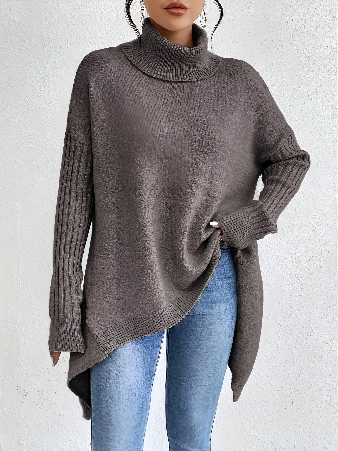 Charlotte™ | Casual Asymmetrical Hem Hooded T-Shirt