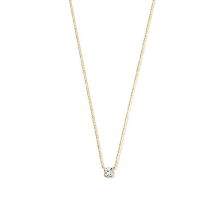 Clea™ | 14K Gold Moissanite Stone Necklace
