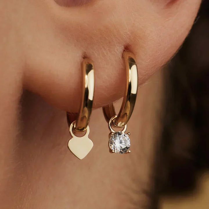 Celeste™ | 14K Gold Stone Hoops