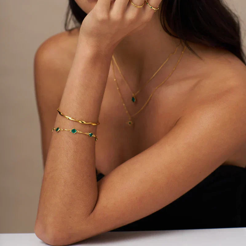 Emeralda™ | 18K Gold Link Chain Bracelet