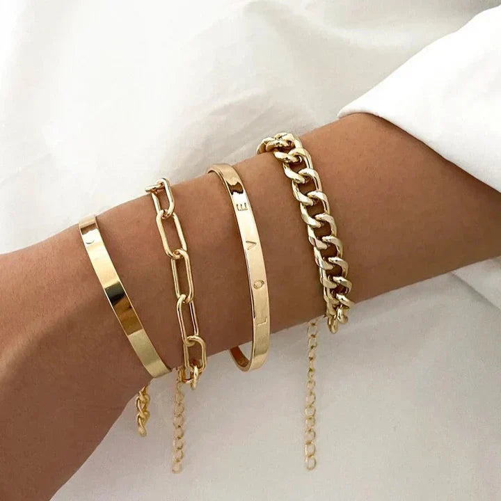 Elan™ | 18K Gold Bracelet Set